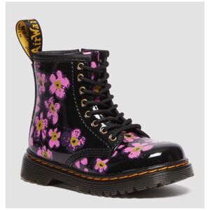 DR MARTENS Junior 1460 Pansy Patent Leather Lace Up Boots